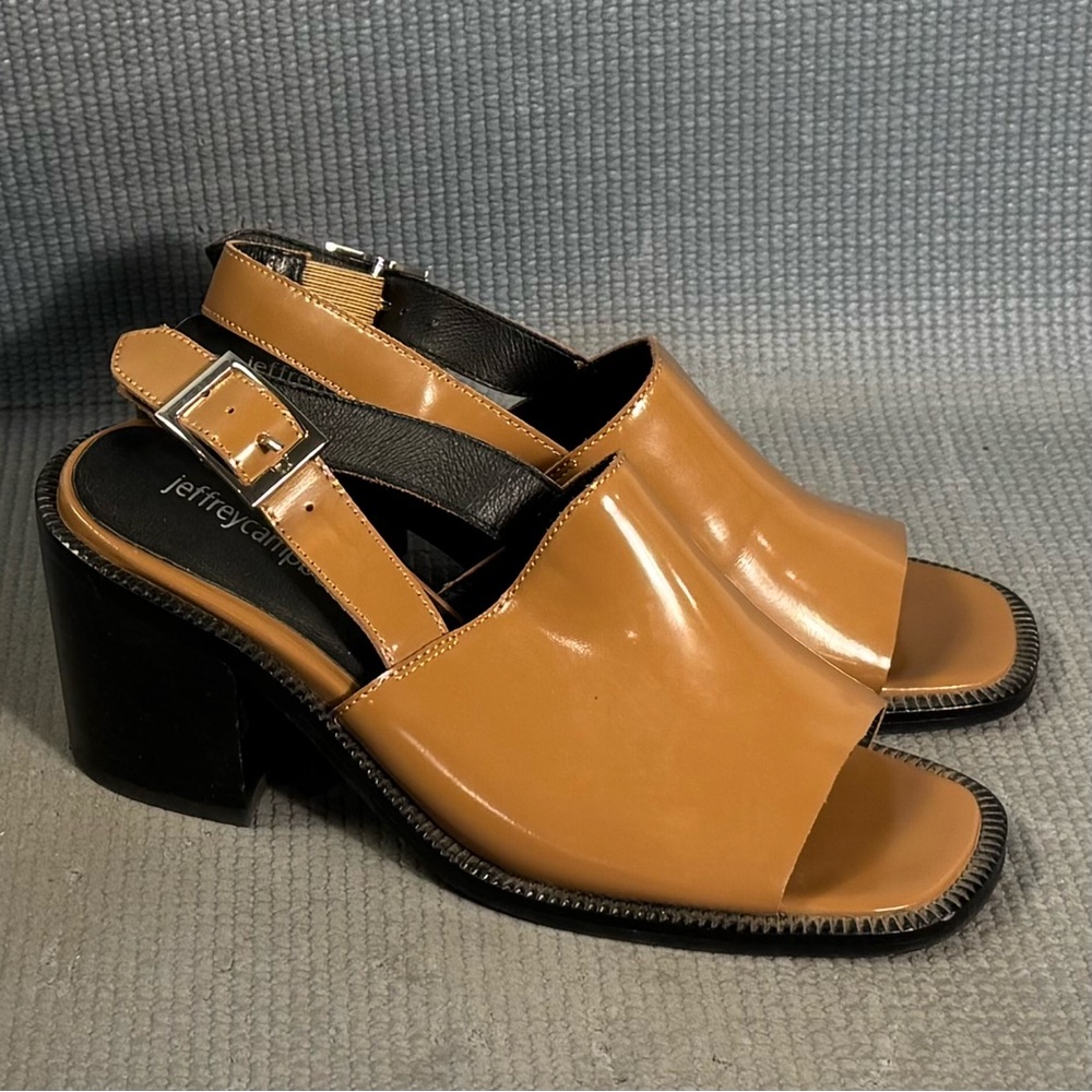 JEFFREY‎ CAMPBELL Women’s Flander Slingback Sandals Brown Size 6.5